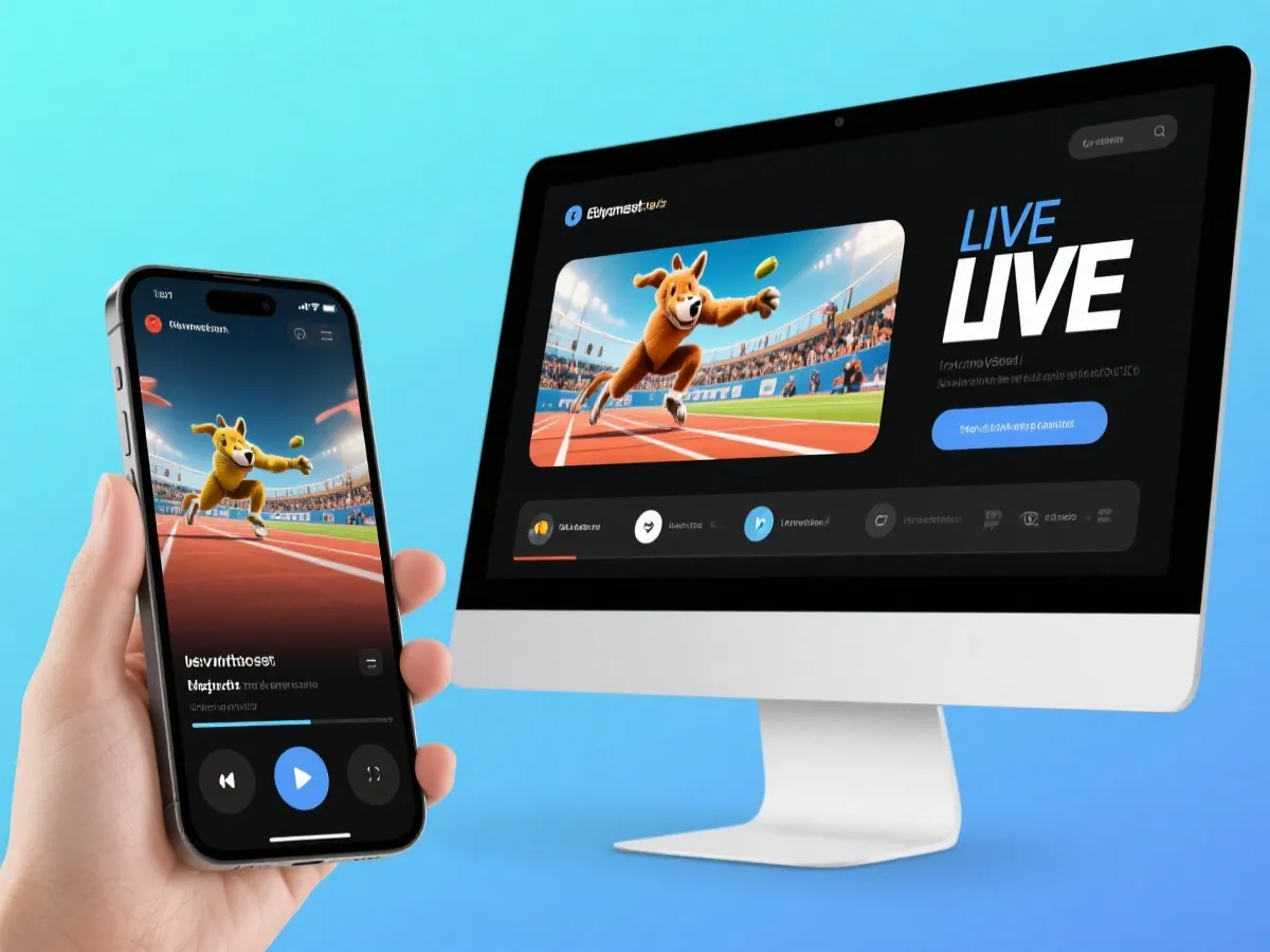 移动端与桌面端动物赛事直播场景